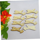 Gogogmee 60 Pcs Wooden Slices Crafts Wood Cutout Shapes Wooden Hanging Decoration Model Plane Crafts for Kids Ornament for Kids Developmental Toys Gogogmee