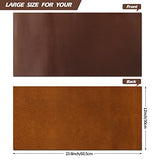 RingSun 12''X24'' Genuine Leather Sheets for Crafts Full Grain Leather Tooling Leather (2mm) Thick Cowhide Leather Pieces Square, Dark Brown Ringsun
