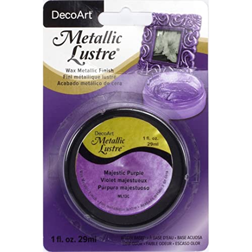 DecoArt ML-81-13 Metallic Lustre Wax Finish, 1 oz, Majestic Purple… - WoodArtSupply