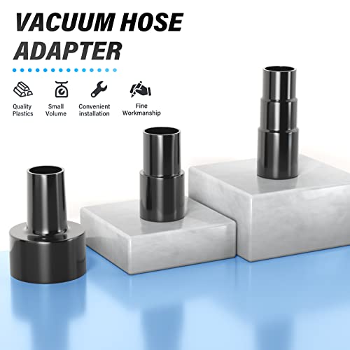 MEANLIN 6 Pieces Universal Vacuum Hose Adapter Kit, 1-3/8" to 1-1/4", 2-1/2" to 1-1/4", 1-1/4" to 1-3/8" to 1-1/2", Plastic Vacuum Hose Connector MEANLIN