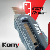 Kony, Heavy Duty Utility Knife, Carpet Cutter, Box Cutter Retractable w/Ruler, Water Bubble Level - Perfect Knife for Crafting, Cutting & Home Kony