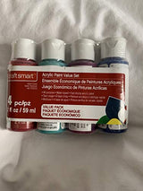 Craft Smart Acrylic Pain Value Set Cherry Cobbler, Aqua, Plum, Dark Blue Craftsmart