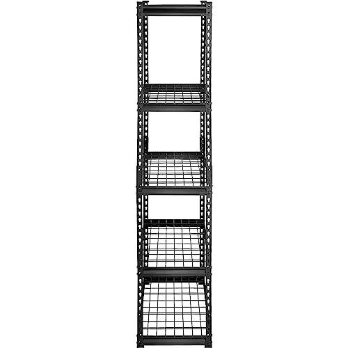 VEVOR Storage Shelving Unit, 5-Tier Adjustable, 2000 lbs Capacity, Heavy Duty Garage Shelves Metal Organizer Wire Rack, Black, 36" L x 16" W x 72" H