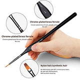 Miniature Paint Brushes, 15PC Model Brushes Micro Detail Paint Brush Set, Fine Detailing for Acrylics, Oils, Watercolors & Paint by Number, Citadel, golden maple