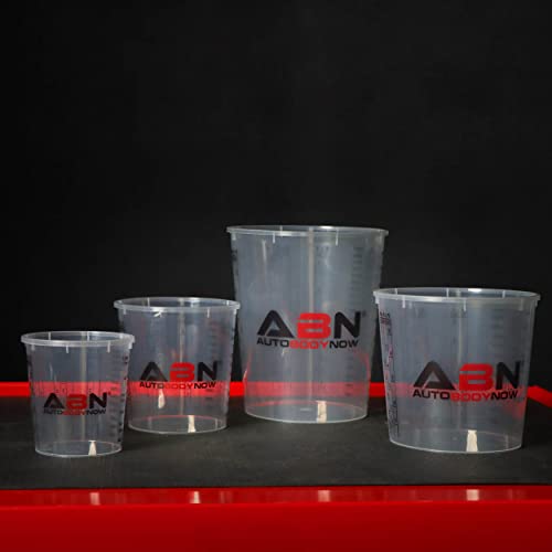 ABN Home and Automotive Paint Mixing Cups Kit - 40pc Complete Epoxy Mixer Set for Measuring Pouring Resin Oil and Paint ABN