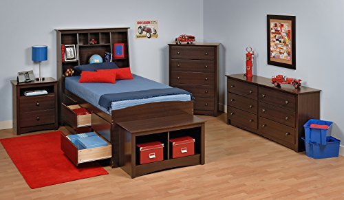 Prepac Fremont Bedroom Furniture: Espresso Double Dresser for Bedroom, 6-Drawer Wide Chest of Drawers, Traditional Bedroom Dresser, EDC-6330-V, 59"W Prepac