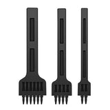 BESPORTBLE 3pcs Leather Craft Tool Curved Stitching Chisels DIY Prong DIY Tools Round Hole Chisel Hole Punch Kit Leather Tooling Leather Punch Tool BESPORTBLE