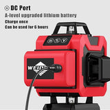 Laser Level,WEIDDW 4D 16 Lines Laser Level 360 Self Leveling Tool for Construction and Picture Handing,High Precision and Easy to Use WEIDDW