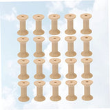 COHEALI 300 Pcs Wooden Thread Spools Crafts Sewing Wooden Spool Empty Thread Spools Yarn Bobbins Wood Spools Weaving Bobbins Embroidery Kit COHEALI