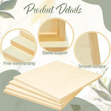 Tenceur 4 Pack 20" x 20" Birch Wood Panel Boards Kit Unfinished Wood Canvas Wooden Panel Boards for Painting 3/4" Deep Depth Wooden Canvases for Tenceur