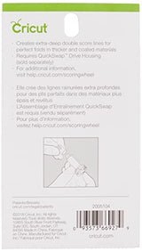 Cricut Double Scoring Wheel Replacement Tip, Extra-Deep Score Lines on Thicker Materials, Up To 10X More Pressure, For Personalized Crafts, Cricut