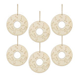 20pcs Doughnuts Shape Unfinished Wood Cutouts DIY Crafts Donuts Wooden Ornaments for Wedding Birthday Baby Shower Party Decoration JANOU