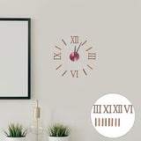 TEHAUX Clock Numerals Kit, Unfinished Wood Clock Number Set in Roman Numerals, 3D Adhesive Modern Roman Numbers Kit for Living Room Bedroom TEHAUX