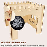 Woiworco Extra Large Rabbit Hideout, Wooden Rabbit Castle Bunny Spacious Breathable Hideouts for Indoor Bunnies, Hamsters and Guinea Pigs Hut to Hide Woiworco