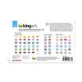 KINGART 580-72 GEL STICK Set, Artist Pigment Crayons, 72 Unique Colors, Water Soluble, Creamy, and Odorless, Use on Paper, Wood, Canvas and more KINGART