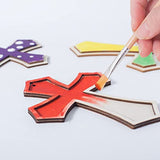 Pack of 12 Unfinished Wood Cross Blank Wooden Framed Cross Antique Shaped for DIY Projects with String… Cregugua