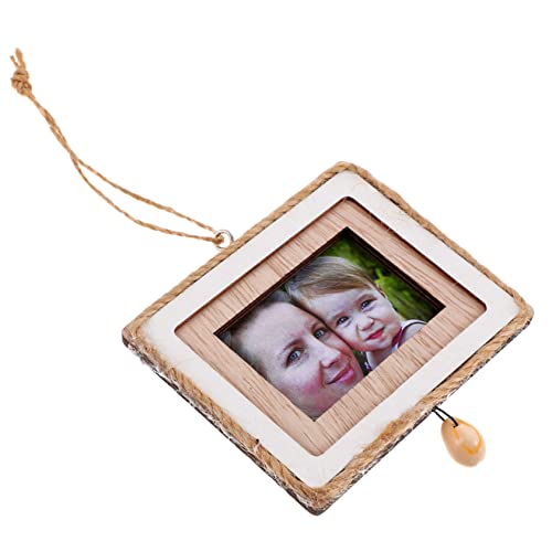 Toddmomy 5pcs wooden photo frame pendant hanging picture frame unfinished picture ornaments tiny house picture frame dollhouse picture frame wooden