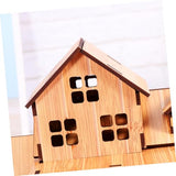 Vaguelly 2pcs DIY Wooden Ornament Mini House DIY Unfinished Wood Toy House DIY Woodcraft Construction Puzzle Craft Wood Wooden DIY House Model DIY Vaguelly