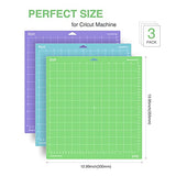 Diyit 12x12 Cutting Mat for Cricut Maker 3/Maker/Explore 3/Air 2/Air/One(Lightgrip/Standardgrip/Stronggrip) 3 Pieces Cutting Mats for Crafts DIYIT