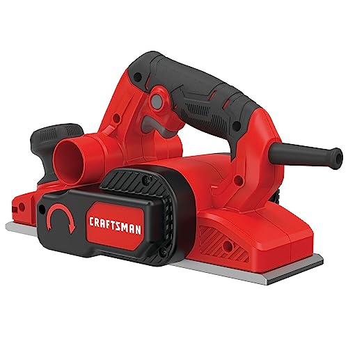 CRAFTSMAN Wood Planer, Hand Planer with Blades, Wrench and Edge Guide, 5/64-inch, 16,500 RPM, 6 Amp, Corded (CMEW300)