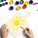 Vmiapxo 16 Pack Unfinished Wood Cutting Board Craft with Handle, Wooden Paddle Cheese Bread Board Set Chopping Board Serving Tray for Craft DIY Vmiapxo