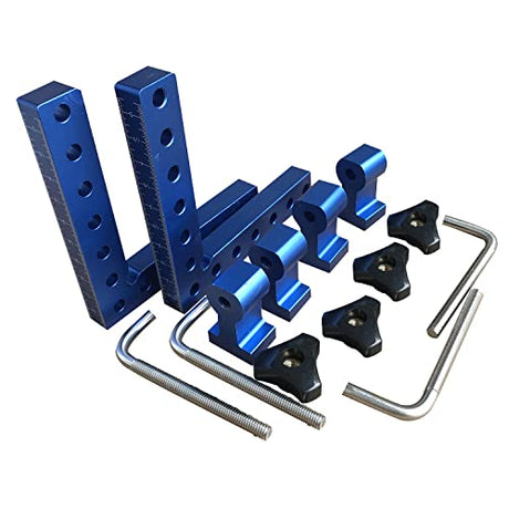 2 Pack 90 Degrees Positioning Squares, Right Angle Clamps L-Type Corner Clamp Woodworking Carpenter Tool for Picture Frame Box Cabinets Drawers 5.5" GANGOU