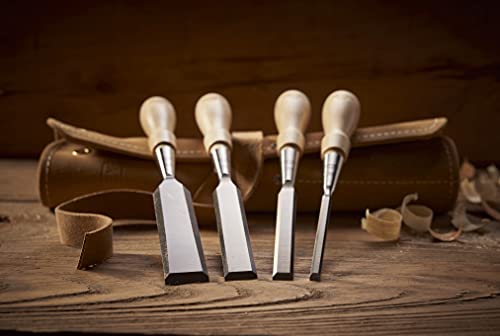 Stanley 1-16-791 Chisel-Set Sweetheart (4-piece), Silver/Tan Brown Stanley