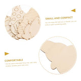 Yardenfun 40pcs Dwarf Wood Chips Wooden Christmas Decorations Decoupage Paper Blank Wooden Cutouts Unfinished Wood Cutouts Christmas Hanging Pendant Yardenfun