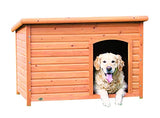 TRIXIE Large natura Classic Outdoor Dog House, Weatherproof Finish, Elevated Floor, Brown 45.5 x 31 x 32.25 inch TRIXIE