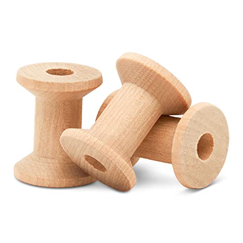 Hourglass Wooden Spools 1-1/8 x 7/8-inch Pack of 500 Birch Wood spools for Crafts and Unfinished Wood Ornaments by Woodpeckers Woodpeckers