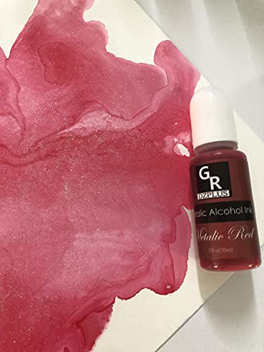 GR Metallic Alcohol Ink Set -16 Metallic Colors Alcohol Based Ink for Resin Art, Fluid Art,Resin Craft,Resin Petri Dish，Alcohol Ink Paint for GR DZPLUS