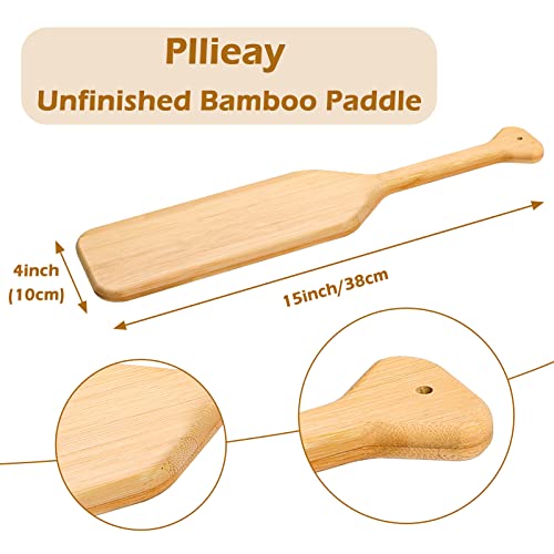 Pllieay 15 Inch Unfinished Bamboo Paddle, Sorority Fraternity Paddle, Greek Paddle for DIY Home Decoration