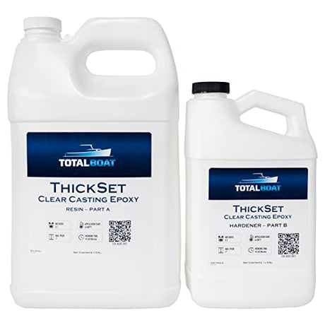 TotalBoat ThickSet Deep Pour Epoxy Resin Kit (1.3 Gallon) - Crystal Clear Thick Pour Resin for Art, Casting, Epoxy River Tables, Live Edge Slabs, TotalBoat