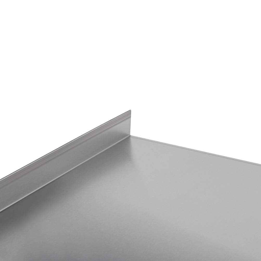 FAHKNS Commercial Stainless Steel Prep Worktable 72 x 30 in Sturdy Durable Baffle and Undershelf Restaurant Kitchen Practical Adjustable Workbench FAHKNS