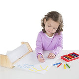 Melissa & Doug Wooden Tabletop Paper Roll Dispenser With White Bond (12 inches x 75 feet) - Drawing, Art, Craft For Kids Melissa & Doug