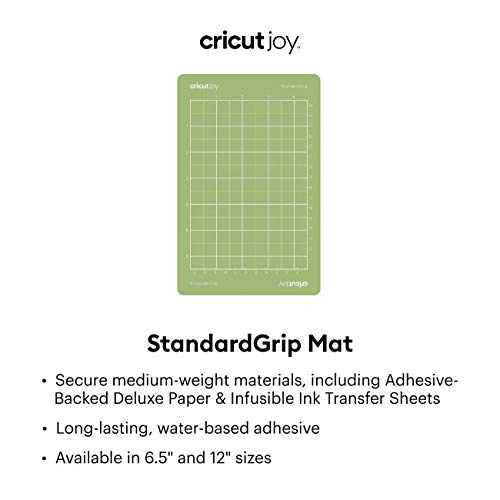 Cricut Joy StandardGrip Mat 4.5" x 6.5" Reusable Cutting Mat for Crafts with Protective Film, Use with Cardstock, Iron On, Vinyl and More, Compatible Cricut