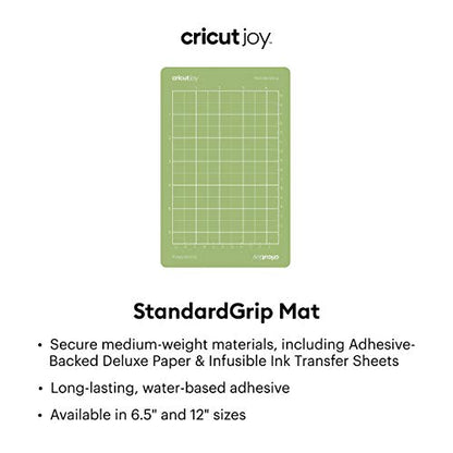 Cricut Joy StandardGrip Mat 4.5" x 6.5" Reusable Cutting Mat for Crafts with Protective Film, Use with Cardstock, Iron On, Vinyl and More, Compatible
