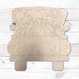 12" x 1/4" Wooden Fall Truck Shape, Unfinished Wood Craft, Paint-by-Line, Build-A-Cross Build-A-Cross