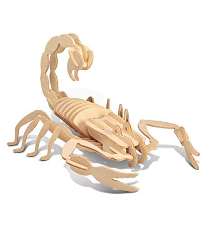 Puzzled 3D Puzzle Scorpion Wood Craft Construction Model Kit, Fun & Educational Animal DIY Wooden Toy Assemble Model Unfinished Crafting Hobby Puzzle - WoodArtSupply