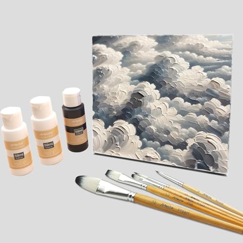 Artecho Black and White Acrylic Paint Set 4× 2oz, Paint for Canvas