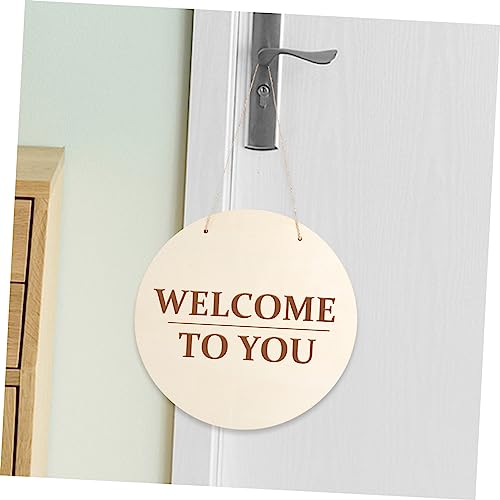 FUNOMOCYA 2 Sets DIY Door Hanging Sign Decorative Wood Plaque Unfinished Wood Crafts Blanks Hanging Wood Plaques for Crafts Blank Flags Wood Signs FUNOMOCYA