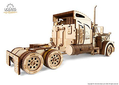 UGEARS Models 3-D Wooden Puzzle - Mechanical Heavy Boy Truck VM-03 Wooden Model Kit for Adults and Teens - WoodArtSupply