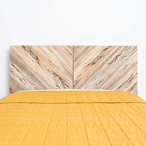 Signature Design by Ashley Piperton Contemporary Platform Headboard ONLY, Queen, Two-Tone White