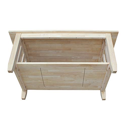 International Concepts Mission Tall Coffee Table, Unfinished IC International Concepts