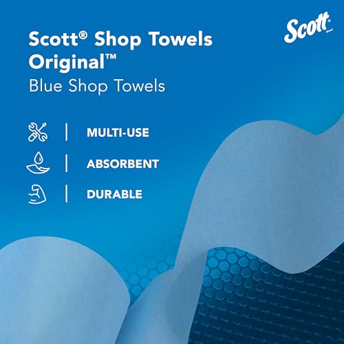 Scott® Shop Towels Original (75147), Blue, (55 Towels/Roll, 12 Rolls/Case, 660 Towels/Case) SCOTT SHOP ORIGINAL