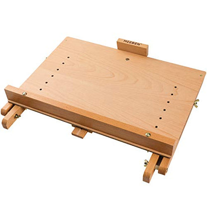 MEEDEN Large Drawing Board Easel, Solid Beech Wooden Tabletop H-Frame Adjustable Easel Artist Drawing & Sketching Board for Artists, Teens &