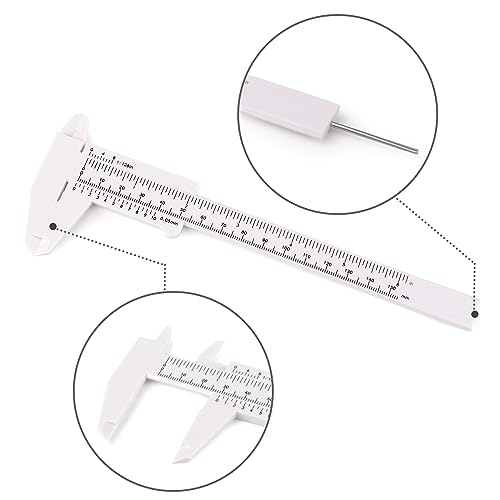Ultrassist Plastic Vernier Caliper (2pcs), 150 mm Mini Plastic Caliper for School Student, Portable 0-6 Inch Measuring Tools, Sliding Gauge Ultrassist