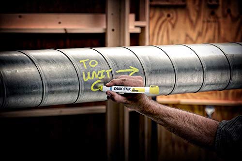 Markal 61051 Quik Stik Twist Long-Lasting Solid Paint Marker, White (Pack of 12) Markal