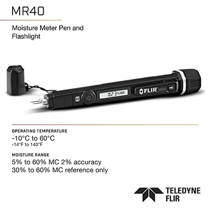 FLIR MR40 - Moisture Pen - with Built in 40 Lumens Flashlight - WoodArtSupply