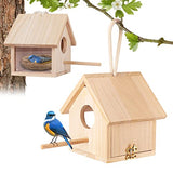 GINDOOR Bird Houses for Outside Clearance with Pole, Wood Birdhouse Blue Bird House Birdhouses for Outdoors Hanging Garden Patio Decorative for GINDOOR